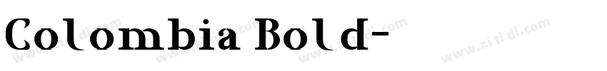 Colombia Bold字体转换